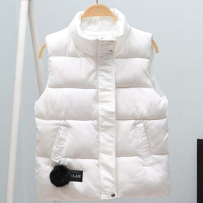 Women Vest Mandarin Collar Sleeveless Short Coat Women Jacket Waistcoat Female Plus Size Chalecos Para Mujer 2020 Autumn Winter