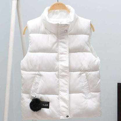 Women Vest Mandarin Collar Sleeveless Short Coat Women Jacket Waistcoat Female Plus Size Chalecos Para Mujer 2020 Autumn Winter